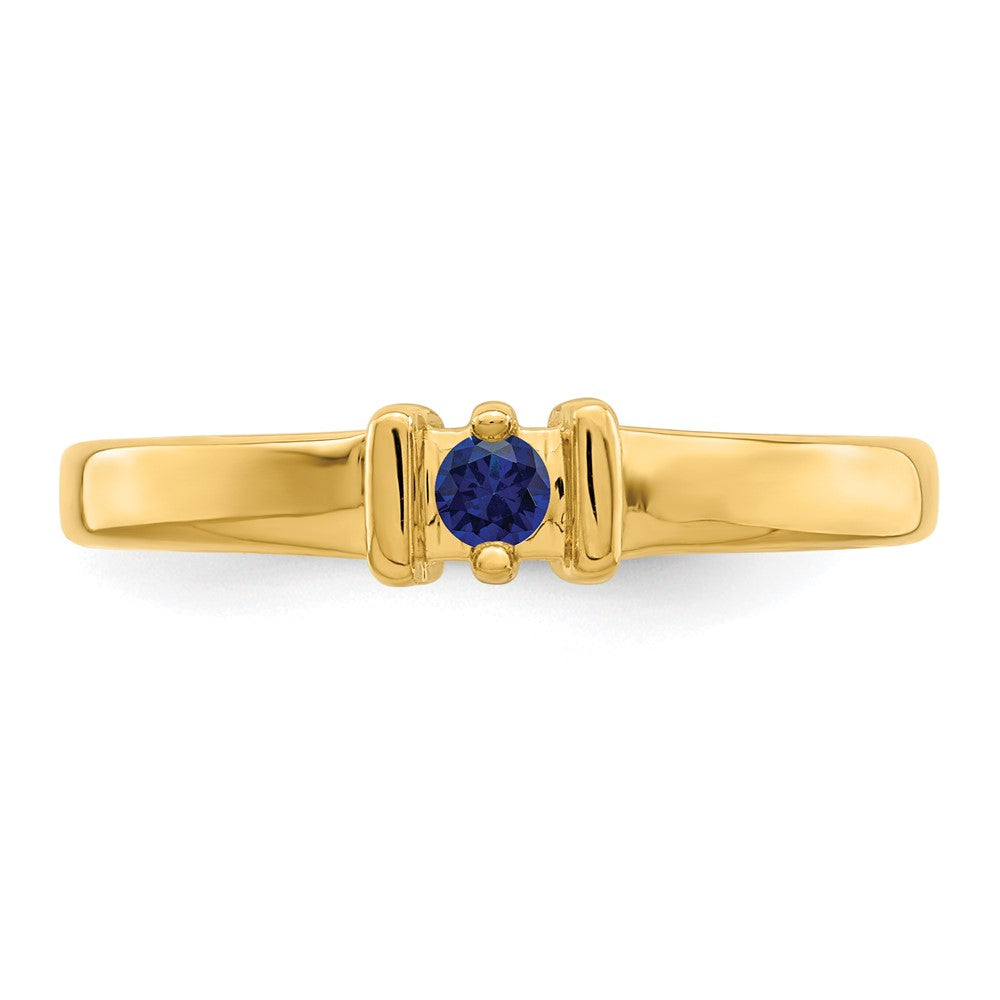 14k Polished 1-Stone Mothers Ring Mounting