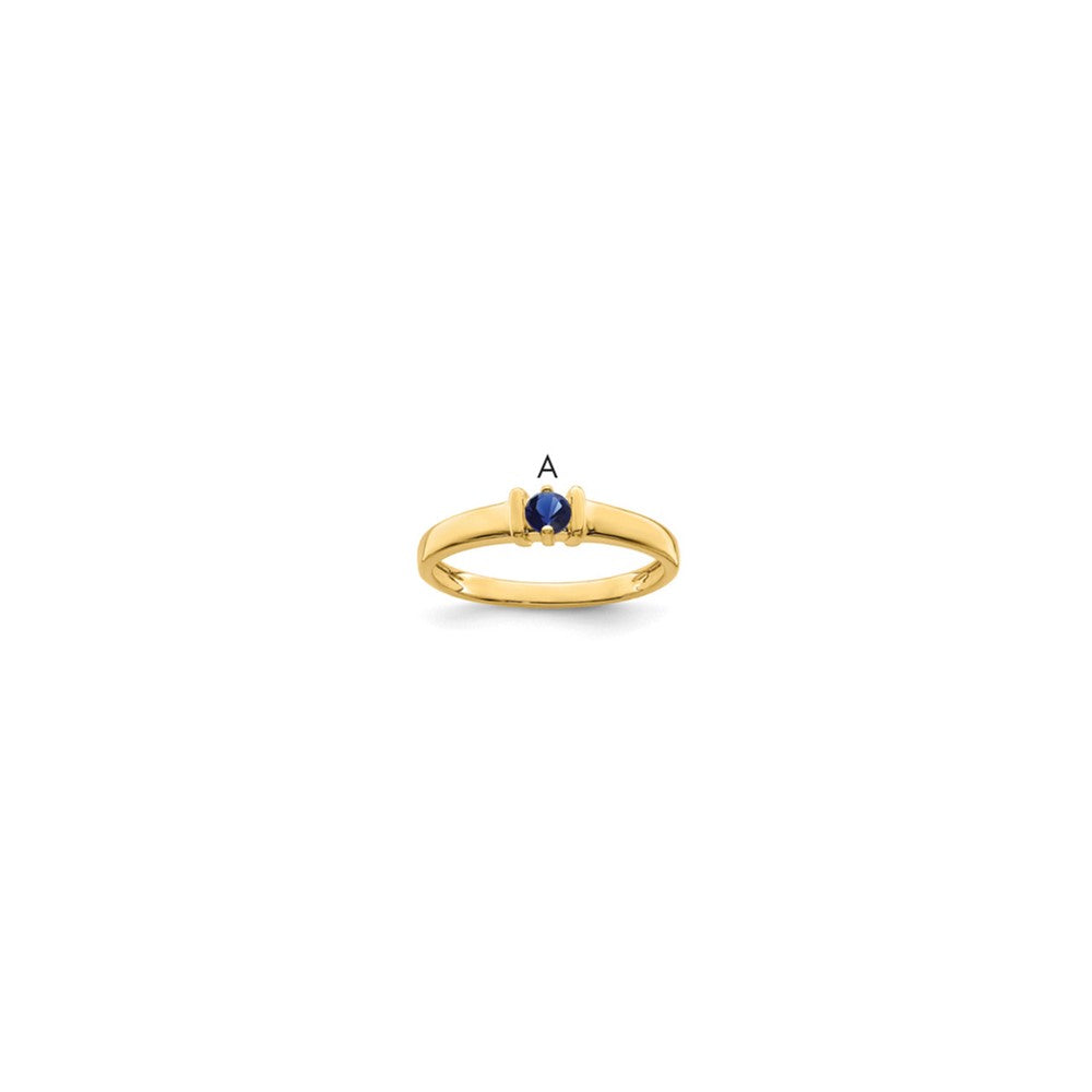 14k Polished 1-Stone Mothers Ring Mounting