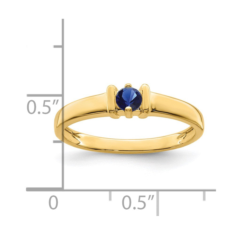 14k Polished 1-Stone Mothers Ring Mounting