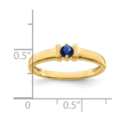 14k Polished 1-Stone Mothers Ring Mounting