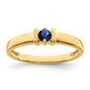 14k Polished 1-Stone Mothers Ring Mounting