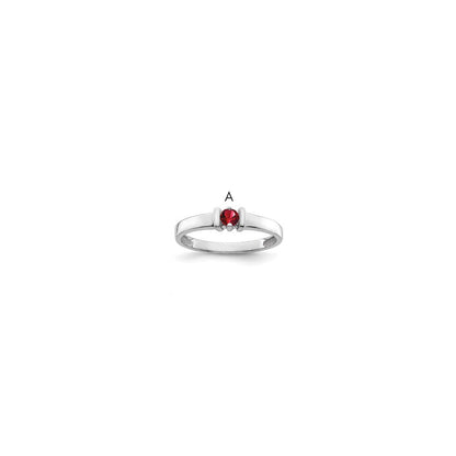 Sterling Silver Rhodium-plated Family Jewelry Mounting