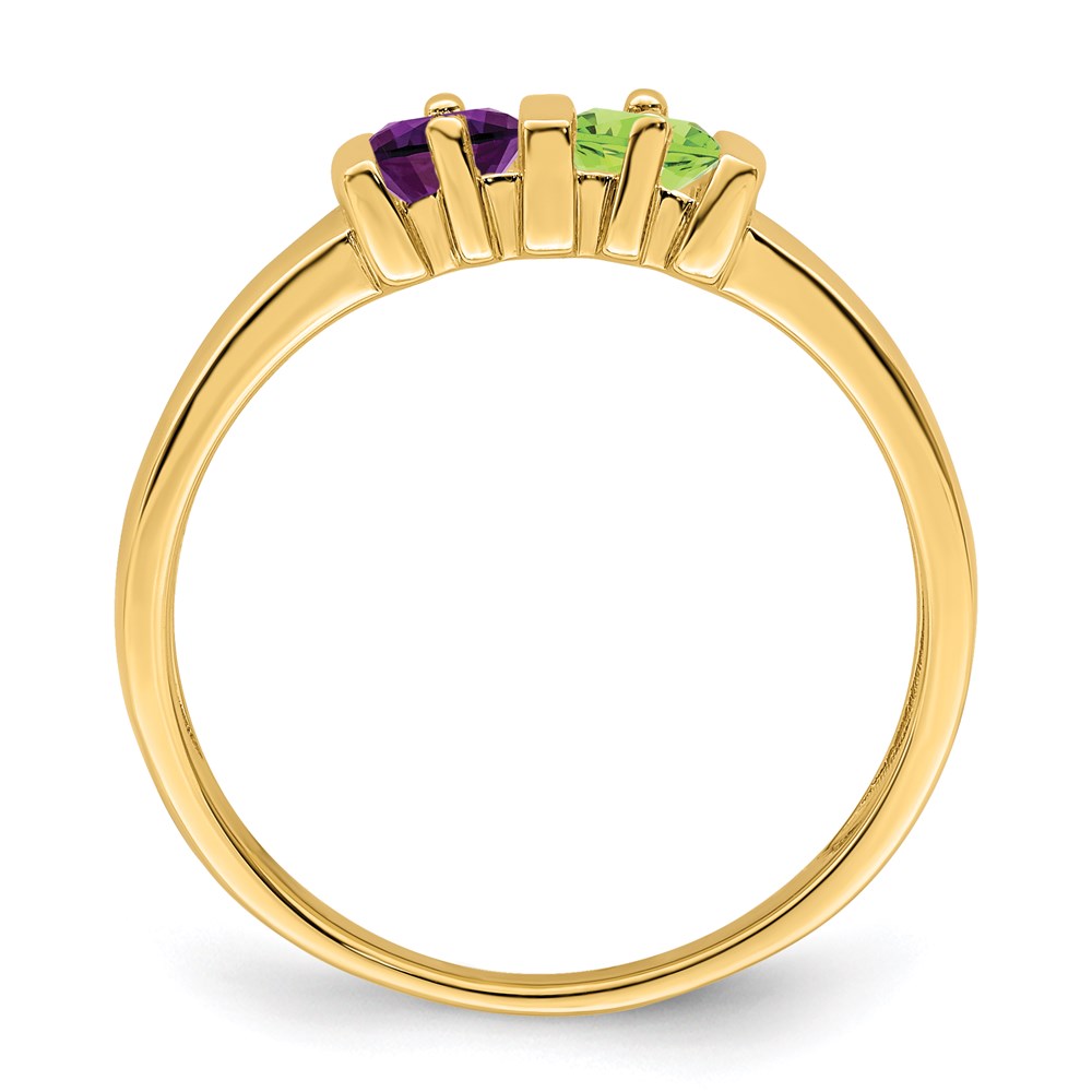 14k Polished 2-Stone Mothers Ring Mounting
