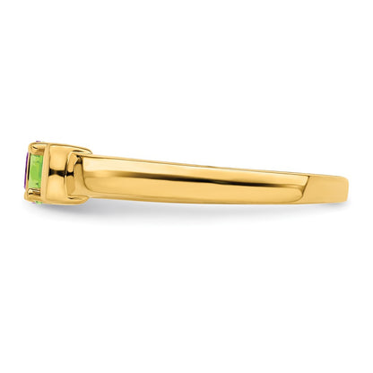 14k Polished 2-Stone Mothers Ring Mounting