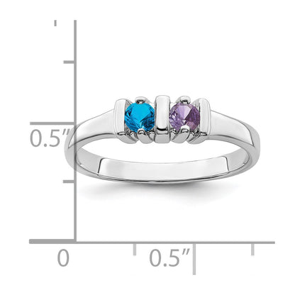 Sterling Silver Rhodium-plated Family Jewelry Mounting
