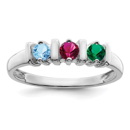 Sterling Silver Rhodium-plated Family Jewelry Mounting