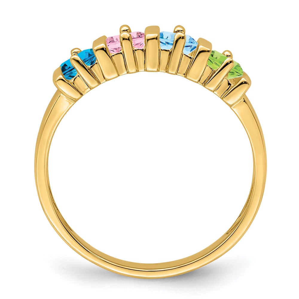 14k Polished 4-Stone Mothers Ring Mounting