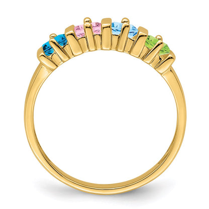 14k Polished 4-Stone Mothers Ring Mounting