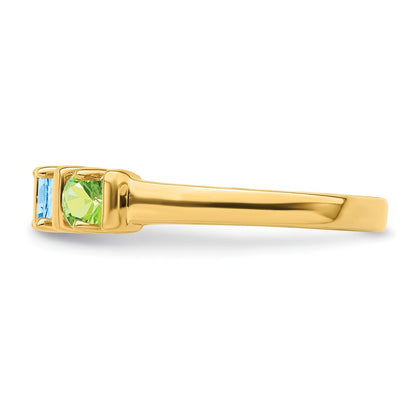 14k Polished 4-Stone Mothers Ring Mounting
