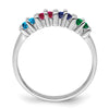 Sterling Silver Rhodium-plated Family Jewelry Mounting