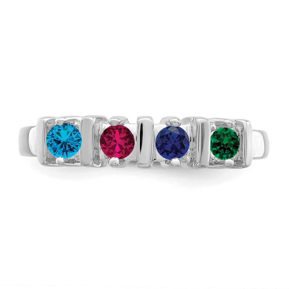 14k Polished 3-Stone Mothers Ring Mounting
