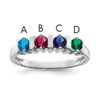 Sterling Silver Rhodium-plated Family Jewelry Mounting