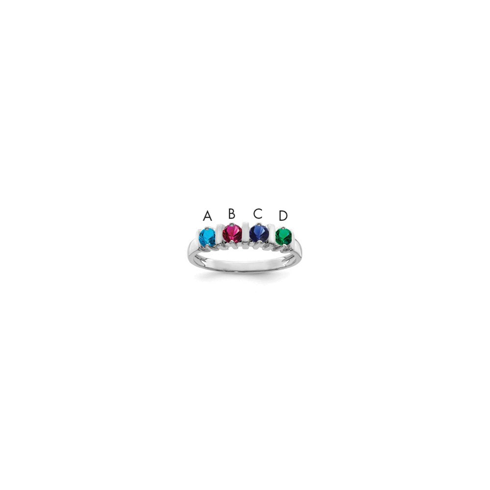 14k Polished 3-Stone Mothers Ring Mounting