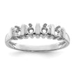 Sterling Silver Rhodium-plated Family Jewelry Mounting