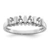 Sterling Silver Rhodium-plated Family Jewelry Mounting