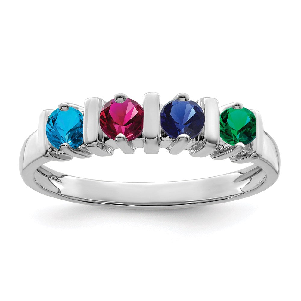 14k Polished 3-Stone Mothers Ring Mounting