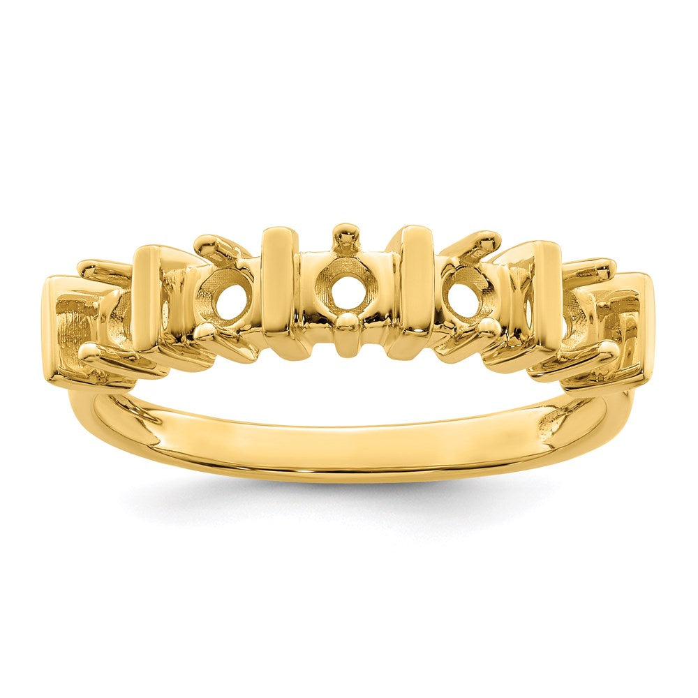 14k Polished 5-Stone Mothers Ring Mounting