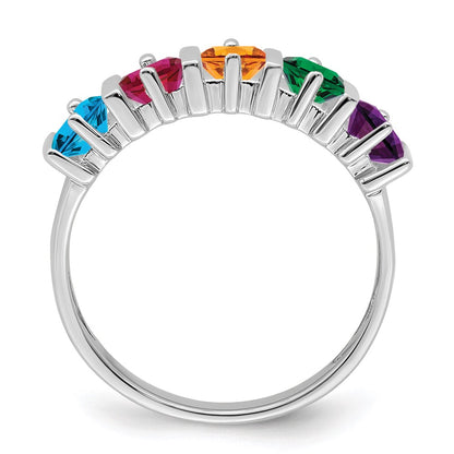 Sterling Silver Rhodium-plated Family Jewelry Mounting