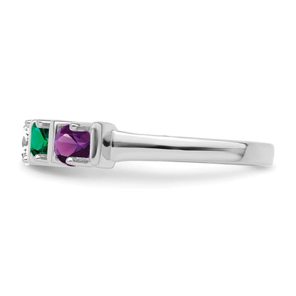 Sterling Silver Rhodium-plated Family Jewelry Mounting