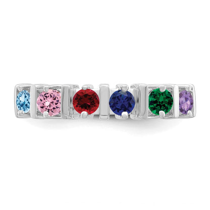 Sterling Silver Rhodium-plated Family Jewelry Mounting