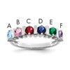 Sterling Silver Rhodium-plated Family Jewelry Mounting
