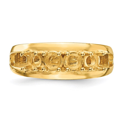 14k Polished 4-Stone Mothers Ring Mounting