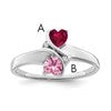 Sterling Silver Rhodium-plated Family Jewelry Mounting