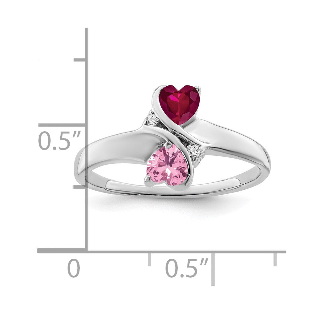 Sterling Silver Rhodium-plated Family Jewelry Mounting