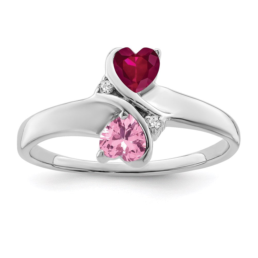 Sterling Silver Rhodium-plated Family Jewelry Mounting