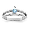 Sterling Silver Rhodium-plated Family Jewelry Mounting