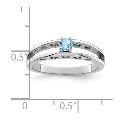 Sterling Silver Rhodium-plated Family Jewelry Mounting