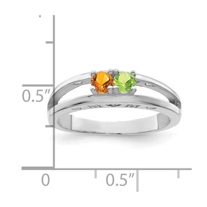 Sterling Silver Rhodium-plated Family Jewelry Mounting