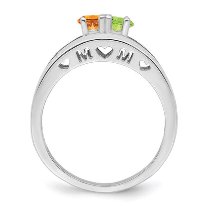 Sterling Silver Rhodium-plated Family Jewelry Mounting
