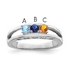 Sterling Silver Rhodium-plated Family Jewelry Mounting