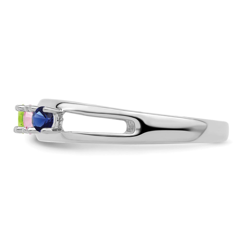Sterling Silver Rhodium-plated Family Jewelry Mounting