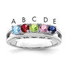 Sterling Silver Rhodium-plated Family Jewelry Mounting