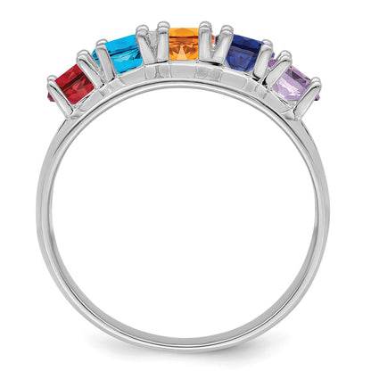 Sterling Silver Rhodium-plated Family Jewelry Mounting