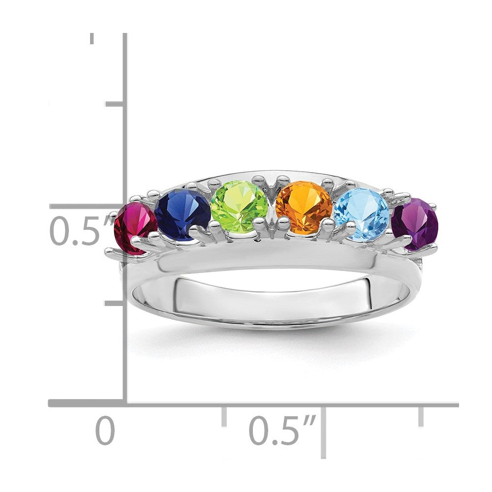 Sterling Silver Rhodium-plated Family Jewelry Mounting