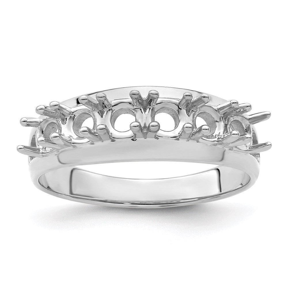 14k Polished 1-Stone Mothers Ring Mounting