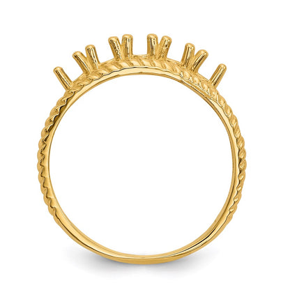 14k Polished 5-Stone Mothers Ring Mounting