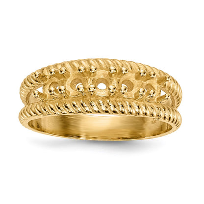 14k Polished 5-Stone Mothers Ring Mounting