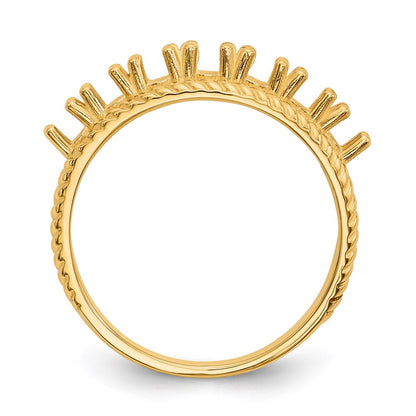 14k Polished 7-Stone Mothers Ring Mounting