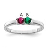 Sterling Silver Rhodium-plated Family Jewelry Mounting