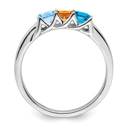 Sterling Silver Rhodium-plated Family Jewelry Mounting