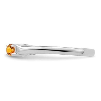 14k White Gold Genuine 4 Stone Mother's Ring