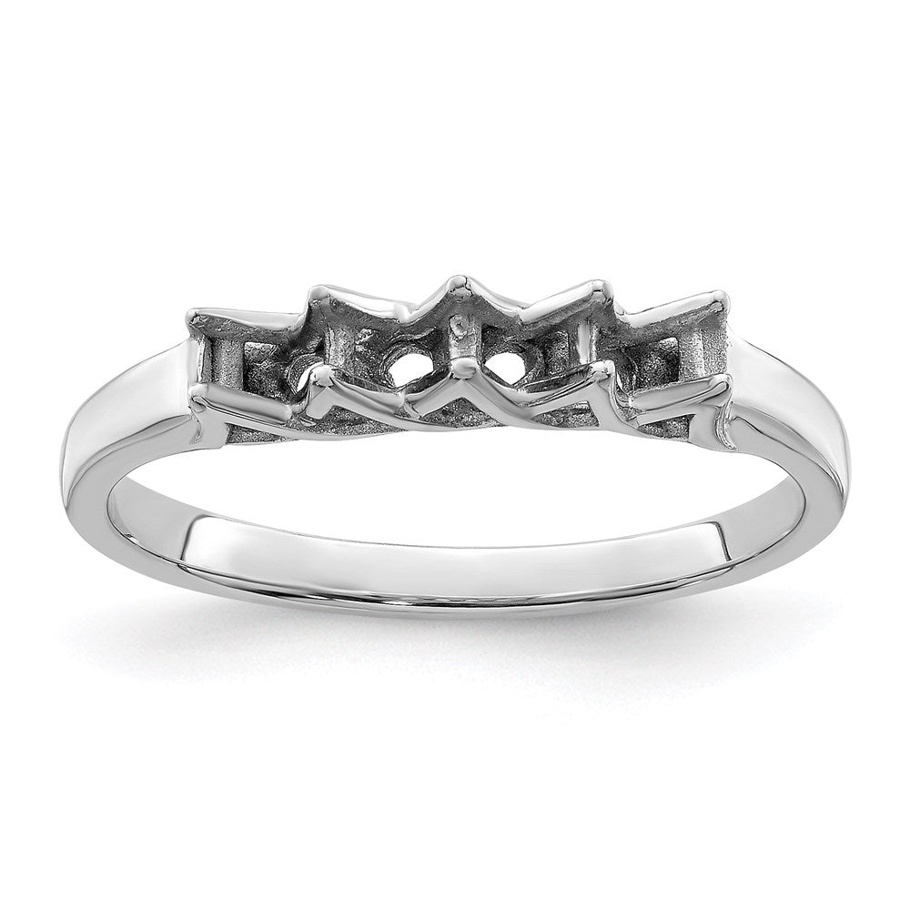 14k White Gold Genuine 4 Stone Mother's Ring