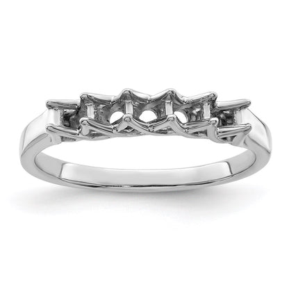 Sterling Silver Rhodium-plated Family Jewelry Mounting