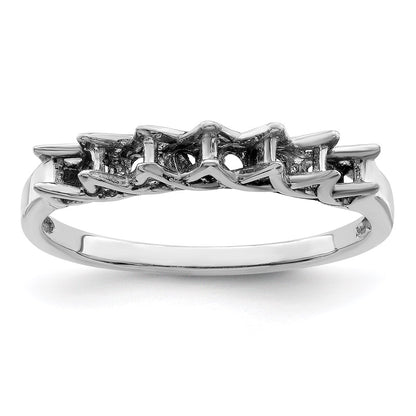 Sterling Silver Rhodium-plated Family Jewelry Mounting