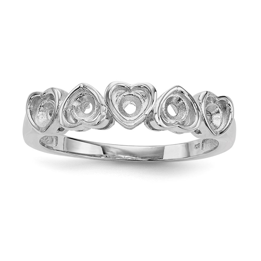 14k White Gold Family Jewelry Ring Mounting