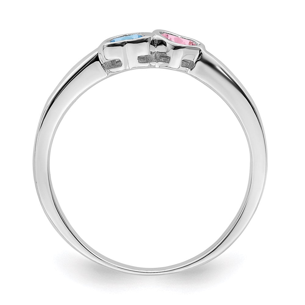 Sterling Silver Rhodium-plated Family Jewelry Mounting